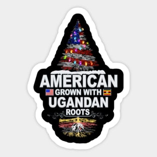 Christmas Tree  American Grown With Ugandan Roots - Gift for Ugandan From Uganda Sticker